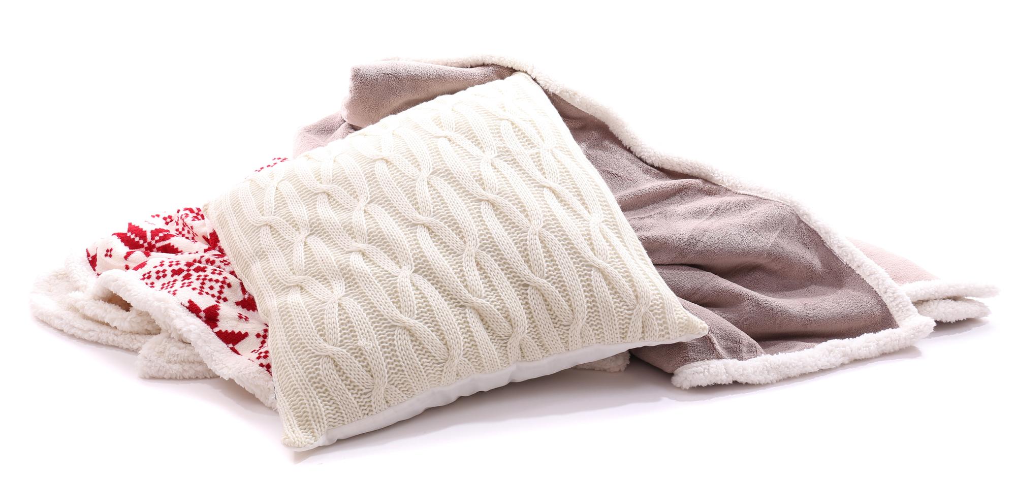 Embroidered cushion close-up with neon threads